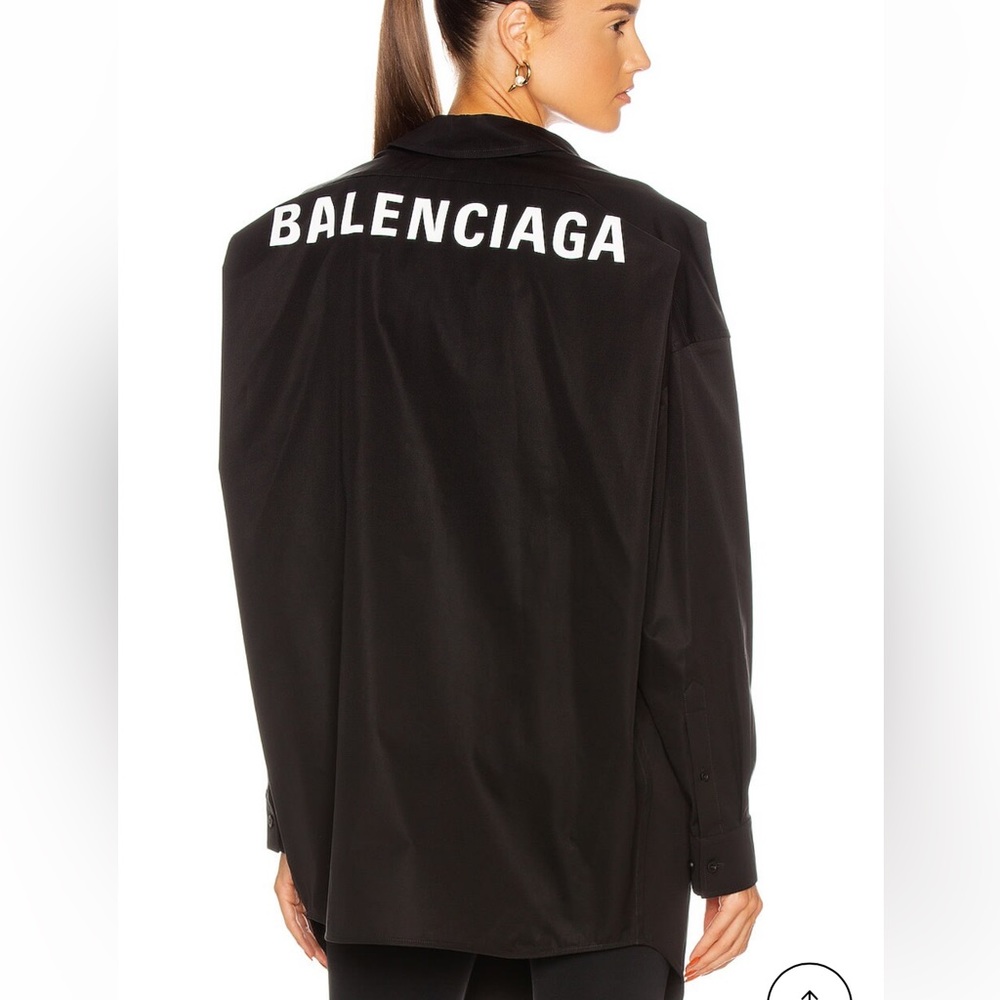 Balenciaga black with logo swing shirt size 32 XS
